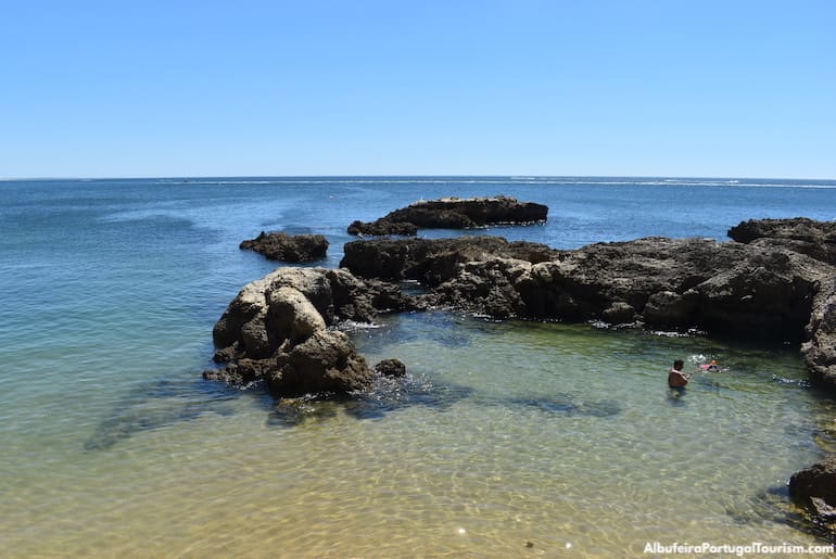 Calm water at Praia dos Aveiros, Albufeira